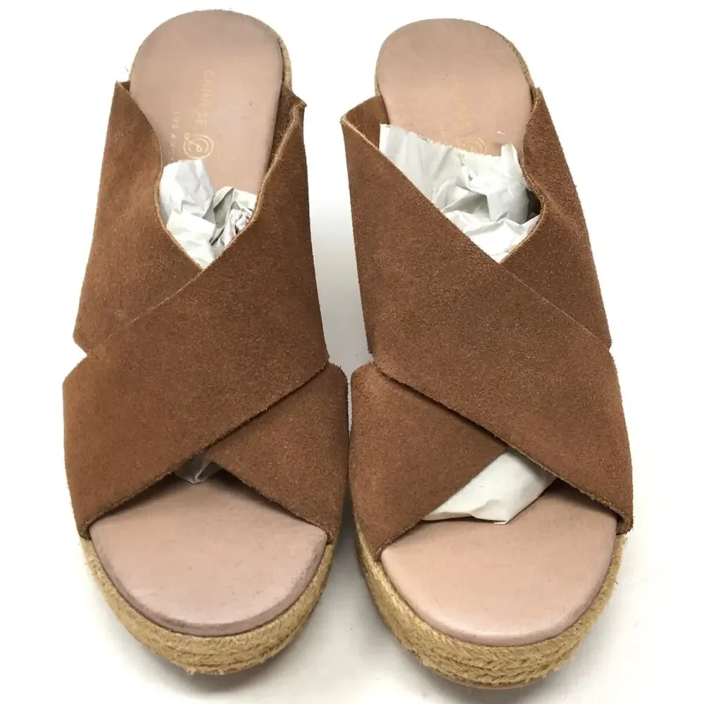 Chinese Laundry Quay Women's Size 10 Rusty Brown Espadrille Wedge Sandal Shoes - Picture 4 of 7